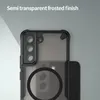 Close-up of a phone case with a frosted finish and a magnetic ring. Náhled obrázku produktu