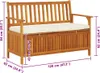 vidaXL Banc de rangement de jardin en bois d'acacia massif Voir les images du produit 7