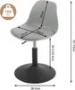 WOLTU 2 x Barhocker höhenverstellbar, PP+PU, Grau Produktbild-Vorschau 7