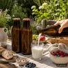 Milchflasche 1 Liter Glasflasche braun mit 2 Flaschen & 4 Produktbild-Vorschau 2