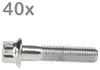 40 vis de jante M7x32 en acier chromé pour jantes BBS, Voir les images du produit 1