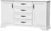Kommode weiß 90x155x45 cm mit 4 Schubladen 2 Türen im Produktbild-Vorschau 1