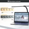 LED Schreibtischlampe,80cm Doppelkopf klemmbar Dimmbar für Produktbild-Vorschau 2