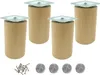 Dřevěná noha nábytku, válec, průměr 60 mm, surová, 10 cm, Náhled obrázku produktu 1
