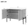 Buffet Merax avec 2 portes, commode avec pieds en métal, Voir les images du produit 6