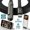 2 in 1 Ladekabel mit Stand 1 m Type C 240W Schwarz Produktbild-Vorschau 4