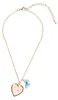 Collier avec médaillon en forme de cœur papillon Voir les images du produit 3