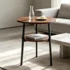 KOMFOTTEU Couchtisch rund, Ø39 cm Wohnzimmertisch klein mit Produktbild-Vorschau 4