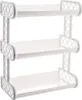 Plastová polica 3 poschodia 32,4x17,7x41,4cm BRAVO biela Náhľad obrázku produktu 1
