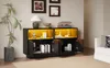 Sweiko dressoir, 130x35x68 cm, met 2 kastjes, 4 vakken, Productafbeelding-voorbeeld 12