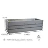 Dřevěný truhlík z masivu  - šedý 50 cm Náhled obrázku produktu 3