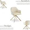 tectake® Samt-Drehstuhl Lona gepolstert 56 x 59 x 81 cm Produktbild-Vorschau 3