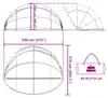 vidaXL Pool-Dome Green 546 x 516 x 250 cm Náhled obrázku produktu 8