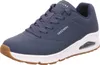 A single navy blue Skechers Uno Stand On Air sneaker is shown from a side-angle on a white background. Náhled obrázku produktu