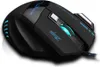 A black gaming mouse with blue LED accents and text on a white background. Produktbild-Vorschau