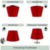 Wogati® Premium Lampenschirm E14/E27 Baumwolle | Rot / Produktbild-Vorschau 3