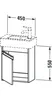 Waschtischunterbau KETHO 225x450x550mm Anschlag rechts Produktbild-Vorschau 2