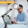 Schreibtischlupe 8-facher USB LED Lupenleuchte 3 Farben 10 Produktbild-Vorschau 9