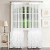 Fertiggardine mit Volants Weiß Woal 145x250cm Bistrogardine Produktbild-Vorschau 2