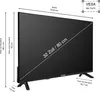 A diagram showing the dimensions of a television set. Produktbild-Vorschau