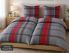 Seersucker Bettwäsche, 2x(135x200 +80x80cm), rot grau Karo, Produktbild-Vorschau 2