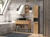 BDW, Badezimmerschrank mit Wäschekorb, 2 Türen, 174x31x30, Produktbild-Vorschau 4