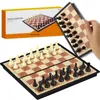 Szachy warcaby magnetyczne 2w1 podróżne mini gra planszowa Podgląd zdjęcia produktu 1