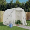 vidaXL Gewächshaus mit Stahlrahmen Weiß 4 m² 2x2x2 m Produktbild-Vorschau 2