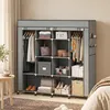 HOMCOM Stoffschrank Kleiderschrank mit Kleiderstange, 10 Produktbild-Vorschau 2