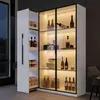 Multifunktionsschrank 110,5×35×160 cm, Vitrine mit Glastür Produktbild-Vorschau 3