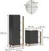Badmöbel-Set Vicco Karen Sonoma/Anthrazit 3 Teile, Model Produktbild-Vorschau 3