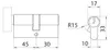 WILKA 1400 30/45 + 1405 45G/30 Profilzylinder Set mit Produktbild-Vorschau 2