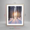 Gerahmtes Poster - Rahmen in heller Eiche - Wald Winter Produktbild-Vorschau 5