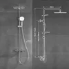 JOHO 304 Edelstahl Duschset mit Thermostat Duscharmatur Produktbild-Vorschau 6