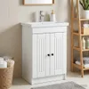 vidaXL Unter dem Waschbecken Badschrank Weiß 56 x 37,5 x 81 Produktbild-Vorschau 2