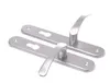 Two silver door handles with backplates are shown on a white background. Náhled obrázku produktu