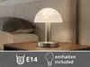 LED Touch Tischleuchte dimmbar - Pilzlampe Silber mit Glas Produktbild-Vorschau 7