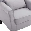 vidaXL Sessel Hellgrau Stoff Produktbild-Vorschau 5
