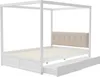 Letto a baldacchino Sweiko 140x200 cm con ampi cassetti e Anteprima dell’immagine prodotto 8