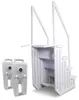 Schwimmbadleiter Treppe, Kunststoff 4-stufig + Gewichte Produktbild-Vorschau 1
