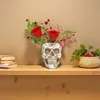 Totenkopf-Blumentopf, handbemalt, Kunstharz, Produktbild-Vorschau 4