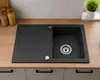 [Granitspüle 76x44 Schwarz Gesprenkelt]Hochwertig Produktbild-Vorschau 3