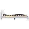 vidaXL Struttura letto "Dover" bianca 160x200 cm in Pelle Anteprima dell’immagine prodotto 5