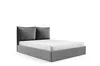 GUTTO Polsterbett 200x200 Metall-Lattenrost grau Velour Produktbild-Vorschau 6