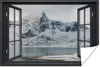 MuchoWow® Poster Aussicht - Winter - Berg 120x80 cm - Produktbild-Vorschau 1