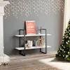 vidaXL Regál 2 priehradky Biely 100x30x70 cm odvodený Náhľad obrázku produktu 2
