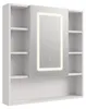 Armoire De Toilette Avec Miroir Rea Luna 70X80 Led Blanc Voir les images du produit 7