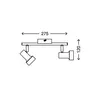 Lampada da soffitto a LED Spot lampada 2xGU10 orientabile Anteprima dell’immagine prodotto 12