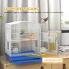 PawHut Vogelvoliere Vogelkäfig Stahlvoliere mit Ständer Produktbild-Vorschau 4