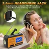 Solar-Handkurbel-Notfallradio, 10000mAh, 3 Ladearten, Produktbild-Vorschau 6